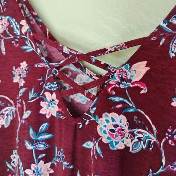 Floral Bohemian 3/4 Sleeves Tunic Mini Dress - Picture 6 of 10